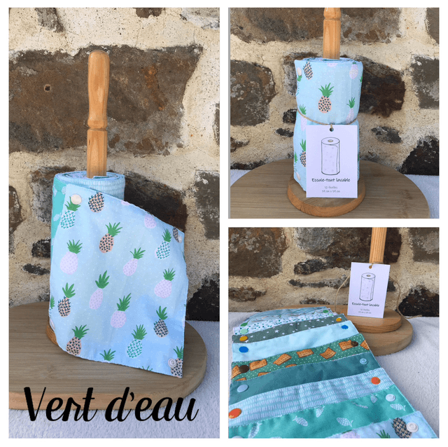 Essuie-tout lavable 10 feuilles