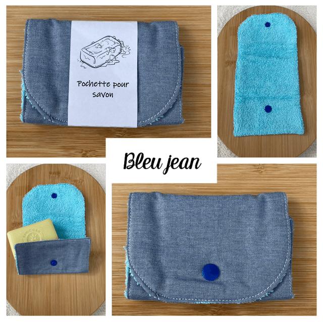 Pochette pour savon (bleu)