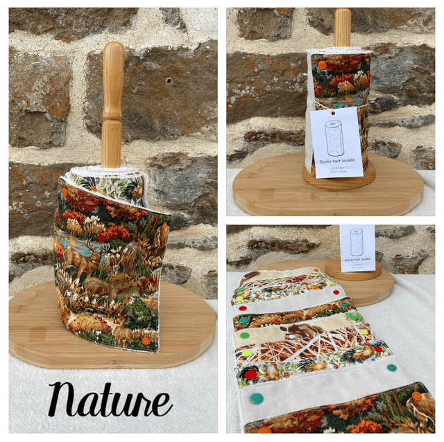Essuie-tout lavable 10 feuilles