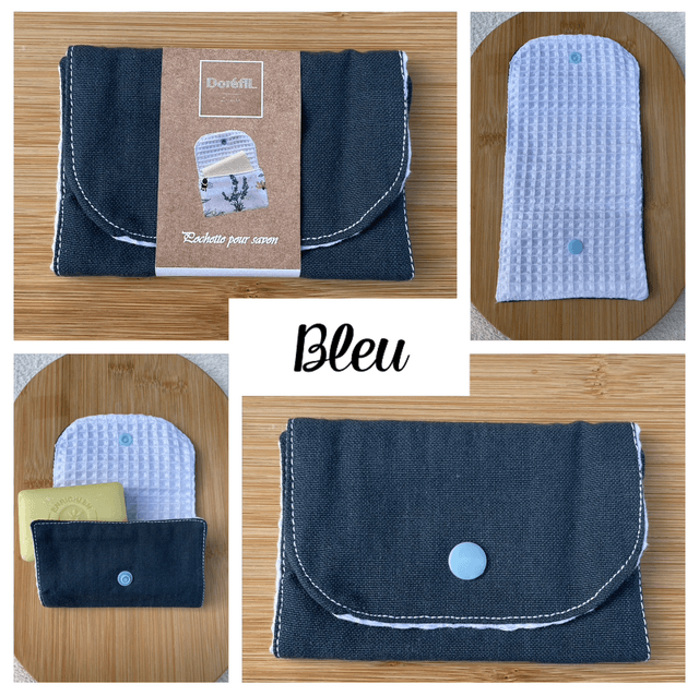 Pochette pour savon (bleu)