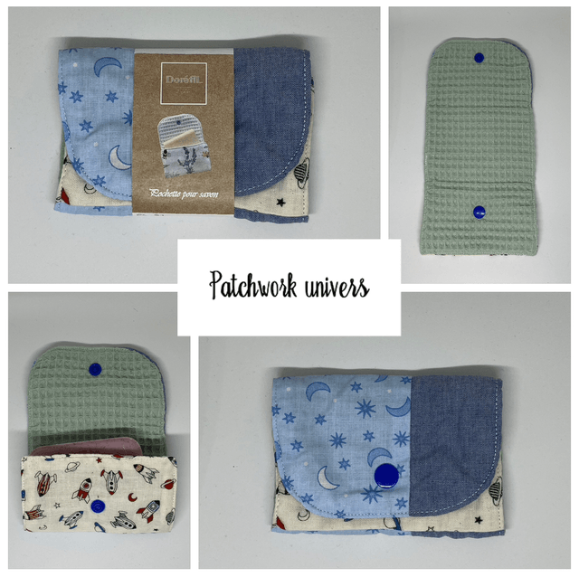Pochette pour savon (bleu)