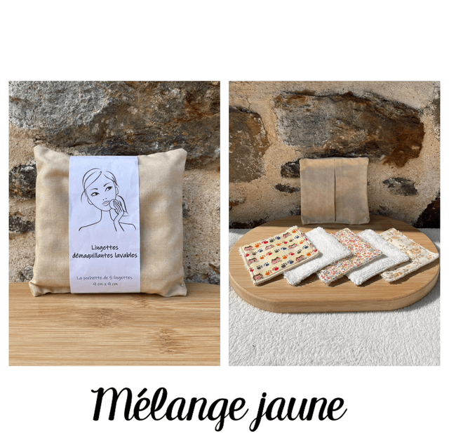 Lingettes démaquillantes lavables (beige)