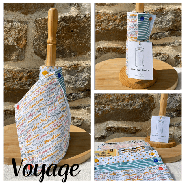 Essuie-tout lavable 6 feuilles