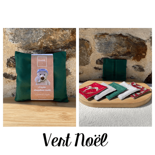 Lingettes démaquillantes lavables (vert)