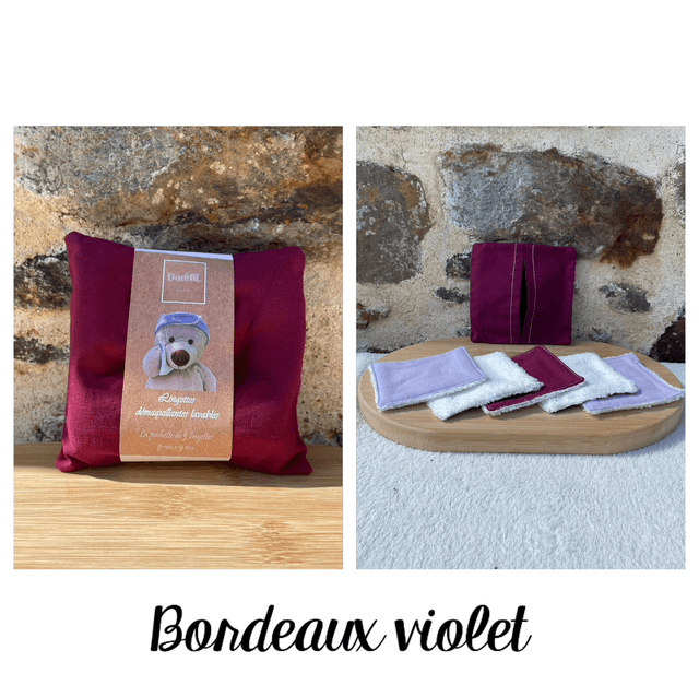 Lingettes démaquillantes lavables (rouge)