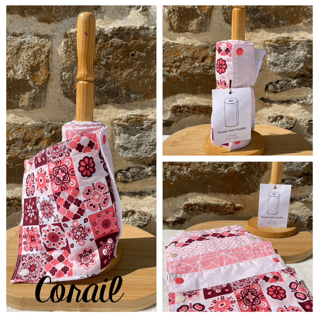 Essuie-tout lavable 6 feuilles