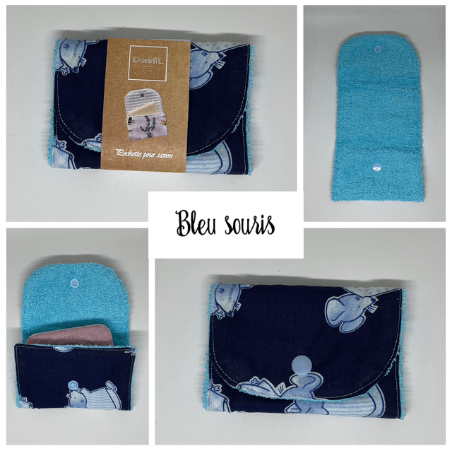 Pochette pour savon (bleu)