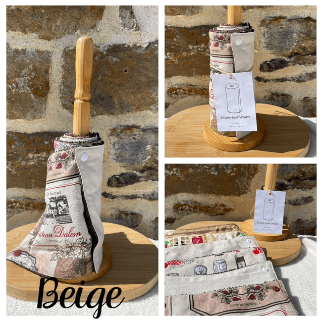 Essuie-tout lavable 6 feuilles