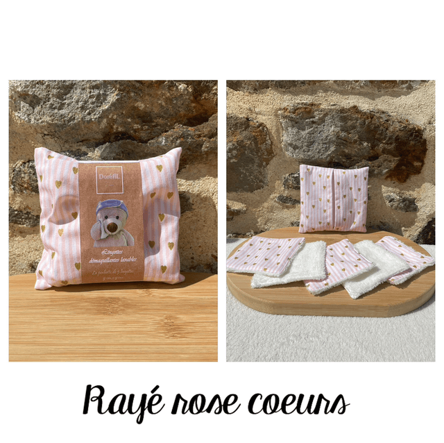Lingettes démaquillantes lavables (rouge)