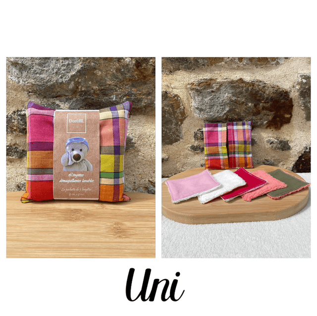 Lingettes démaquillantes lavables (rouge)