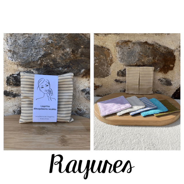 Lingettes démaquillantes lavables (beige)