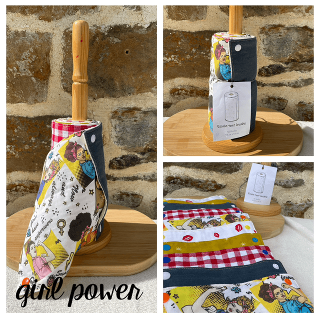 Essuie-tout lavable 10 feuilles